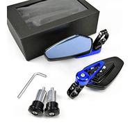 Specchietti Moto 7/8 "22mm Moto Retrovisore Retrovisore Universale Moto Alluminio Barra Di Estremità Specchio Manubrio A Moto Manubrio Specchietti Retrovisori Specchietti Scooter(Blue)