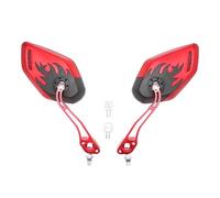 Specchietti Moto Accessori For La Modifica Del Motociclo Dello Specchio Retrovisore Del Motociclo Universale In Lega Specchietti Scooter(Red)