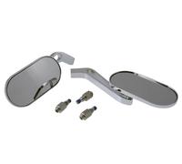 SHIN YO Specchietto da manubrio, ovale, cromato, argento