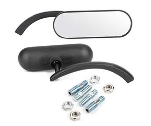 Specchietti Moto Custom - Specchietti Retrovisori Esterno Moto Per Shadow 600/750/1100 Ace Specchio Laterale Mini Ovale Nero Per Moto Per Road Star Royal Star Stratoliner Virago