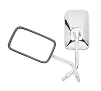 Specchietti Moto Manubrio Coppia Di Specchietti Retrovisori Universali Rettangolari Per Moto, 10 Mm, Cromati, Per Moto, Scooter E Bici Elettriche