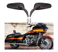 Specchietti Moto Manubrio Per Harley Per Davidson Softail Standard FXST Glide Electra Road Custom Dyna Per Moto Da Turismo Specchietti Laterali Cromati/neri Fiammeggianti(1)