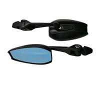 Specchietti Moto Manubrio PER MT-07 PER MT07 PER YBR PER 125Z PER NMAX 155 Specchietto Retrovisore Universale In Vetro Blu Alluminio Moto Specchietto Moto(Black blue glass)