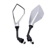 Specchietti Moto Manubrio Specchietti Retrovisori Per Moto Da 10 Mm, Grandangolo Regolabile, Per Manubrio Della Bicicletta, Specchietto Retrovisore Laterale Flessibile Moto Specchietto Retrovisore(Sil