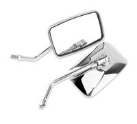 Specchietti Moto Manubrio Specchietti Retrovisori Rettangolari Cromati Universali 1 Paio Moto, 10 Mm, Specchietto Retrovisore Moto, Per Scooter E Bici Elettriche