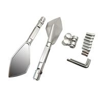 Specchietti Moto Per B&M&W F800GS F800GT R1200GS F 800 Gs Adventure CNC Alluminio Moto Specchietti Retrovisori Manubrio Blu (Color : Sliver)