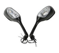 Specchietti Moto Per GSXR600 GSXR 600 750 2006-2010 GSXR1000 2005-2008 Specchietto Retrovisore Laterale Per Manubrio Moto Indicatore Di Direzione(Clear l)