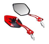 Specchietti Moto Per Veicoli Elettrici Suzuki Per Accessori Per La Modifica Dello Scooter 2 Pezzi Specchietto Retrovisore Universale Per Moto 8mm 10mm Retrovisore Moto(Red)