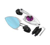 Specchietti Moto Specchietti laterali ad angolo regolabile per moto da 7/8 "22mm Accessori per specchietto retrovisore per specchietto retrovisore Retrovisore Moto(Silver)