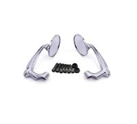 Specchietti Moto Specchietti Retrovisori Laterali Rotondi Con Barra A L Neri/cromati Per Moto Per GN125 Cafe Racer Custom Specchietto Retrovisore(Black)