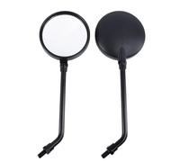 Specchietti Moto Specchio Rotondo Nero Universale Per Moto Da 2 Pezzi, Adatto Per La Maggior Parte Degli Specchietti Laterali Per Specchietto Retrovisore Con Diametro Filettato Da 10 Mm(Long Stem)