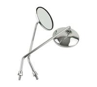 Specchietti Moto Una Coppia Di Specchietti Cromati Per Moto Per Scooter Specchietto Retrovisore Per Moto Con Filettatura Da 8 Mm Specchi Convessi Ovali