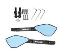Specchietti Moto Universale Del Motociclo Specchio Retrovisore Laterale Blu Anti-riflesso For BN600 BN302 Stels600 BJ250 BJ 250 TNT125 135 TNT250 Specchietti Scooter(Noir)