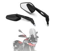 Specchietti Moto Universali - 2 Pezzi, Manubrio Ruotabile a 360 Gradi, Diametro Interno 13-19 mm, Nero - Adatto a Scooter, Skateboard, ATV e Moto