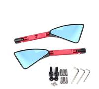 Specchietti Moto Utilizzo adatto for Kawasaki Z900 Z1000 Z800 Z750 Z650 Z300 Z250 Z125 Specchio universale for moto CNC Retrovisore laterale Specchietti Scooter(Red Small-Mirror)