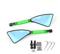 Specchietti Moto Utilizzo adatto for Kawasaki Z900 Z1000 Z800 Z750 Z650 Z300 Z250 Z125 Specchio universale for moto CNC Retrovisore laterale Specchietti Scooter(Green Big-Mirror)