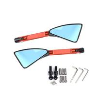 Specchietti Moto Utilizzo adatto for Kawasaki Z900 Z1000 Z800 Z750 Z650 Z300 Z250 Z125 Specchio universale for moto CNC Retrovisore laterale Specchietti Scooter(Orange Small-Mirror)