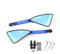 Specchietti Moto Utilizzo adatto for Kawasaki Z900 Z1000 Z800 Z750 Z650 Z300 Z250 Z125 Specchio universale for moto CNC Retrovisore laterale Specchietti Scooter(Blue Big-Mirror)