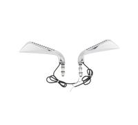 Specchietti Per Dyna Fatboy Softail Sportster, argento | Specchietto retrovisore laterale per moto con indicatore di direzione a per Dyna Fatboy Softail Sportster, argento