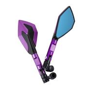 Specchietti per manubrio motocicletta Adatto Per Suzuki 1 Paio Di Specchietti Laterali In Lega Di Alluminio Per Vista Posteriore Moto 8MM 10MM Universali Specchietti retrovisori per moto(Purple)