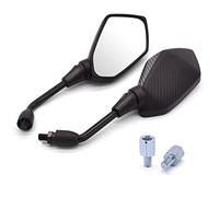 Specchietti per moto Specchietti Retrovisori Del Motociclo Per KAWASAKI Per NINJA 650R ZZR1200 GPZ500 EX500 10mm 8mm Lato Posteriore Specchio Convesso(Carbon Fiber)