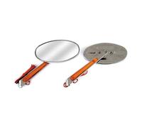 Specchietti retrovisori cateye con frecce integrati cromato per harley davidson