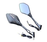 Specchietti retrovisori Coppia di specchietti retrovisori per indicatori di direzione a per LED neri per moto da 10 mm per BMW Specchietti