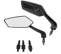 Specchietti Retrovisori Coppia Specchi Moto Scooter Custom Nero DX+SX
