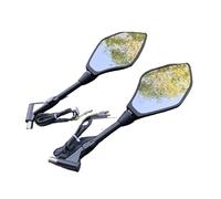 Specchietti retrovisori Coppia Specchietti retrovisori per indicatori di direzione a per LED neri per moto 10mm per Ducati Specchietti