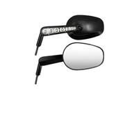 Specchietti Retrovisori Cromati Neri Per Moto Specchietto Laterale Universale Con Indicatore Di Direzione In Vetro Trasparente Per Rückspiegel