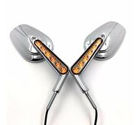 Specchietti retrovisori cromati sinistro destro con stelo a LED Compatibili con Harley DAVIDSON SOFTAIL XL/VRSCAW V-ROD