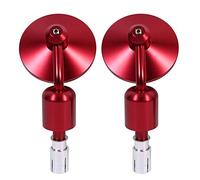 Specchietti retrovisori esterni 7/8 "per moto, specchietti laterali regolabili universali 3" Specchietti laterali moto per Suzuki(Red)