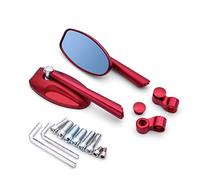 Specchietti Retrovisori Laterali Moto Universali In Alluminio CNC Per Antiriflesso Blu Per YH XT250 TRICKER DT230 DT125 Gas(ROSSO)
