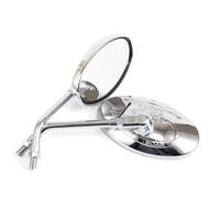 Specchietti Retrovisori Laterali Ovali Cromati Universali Per Moto Da 10 Mm Per Shadow Vt750