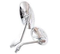 Specchietti Retrovisori Laterali Ovali Cromati Universali Per Moto Da 10 Mm Per Suzuki Bandit 600 650 1200 M10