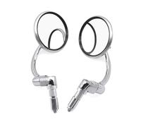 Specchietti retrovisori laterali universali cromati in alluminio per moto da 7/8" 22 mm, per manubrio, scooter Retrovisore