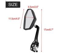 Specchietti retrovisori laterali universali per moto e scooter - Coppia nera