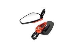 specchietti retrovisori moto Per Moto Universale 22mm Bar End Side Specchietto Retrovisore 2 Pezzi Alluminio 7/8 "moto Manubrio Bici Specchietti specchiettis convessi motos(Red)