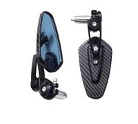 specchietti retrovisori moto Per Moto Universale Specchietto Retrovisore Alluminio Manubrio Modello Fibra Carbonio Terminale Maniglia Antiriflesso specchiettis manubrio motos(Black)