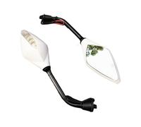 Specchietti Retrovisori Moto Specchietti retroviso 1 Paio Di Indicatori Di Direzione Universali Per Moto, Specchietti Retrovisori, Indicatore Per Scooter, Specchio Da 10 Mm(WHITE)