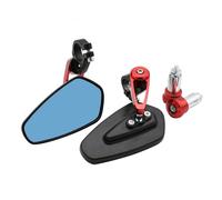 Specchietti Retrovisori Moto Specchietti retrovisori universali per moto CNC da 7/8" 22 mm, in vetro blu(Red)