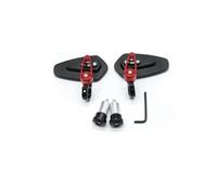 Specchietti Retrovisori Per Manubrio Moto Cafe Racer Per Yamaha R6 R25 R3 FZ1 Per Fazer Fzs 1000S(Red)