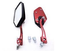 Specchietti Retrovisori Per Manubrio Moto Leggeri In Alluminio Da 8mm 10mm Specchio Antiriflesso Per Suzuki Per Scooter Specchietto terminale manubrio(rosso)