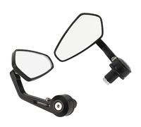 Specchietti Retrovisori per Moto Bar End, 2 Pezzi Specchietto Retrovisore per Moto Nero Sinistro e Destro Specchietto Laterale per Manubrio a Forma di Pentagono Specchietti
