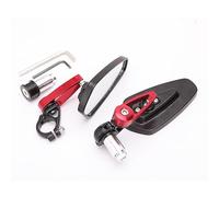 Specchietti Retrovisori Per Moto CNC Da 7/8 "22mm Specchietto Retrovisore Per Manubrio Universale In Vetro Blu Per Scooter compatibili(Rosso)