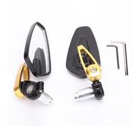 Specchietti Retrovisori Per Moto CNC Da 7/8 "22mm Specchietto Retrovisore Per Manubrio Universale In Vetro Blu Per Scooter compatibili(Oro)