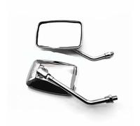 Specchietti Retrovisori Per Moto Coppia Laterali Rettangolari Neri Con Filettatura Da 10MM Per Scooter ATV Specchietti Moto(Silver)