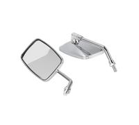 Specchietti Retrovisori Per Moto Rettangolari Universali Cromati Per Con Filettatura Bullone Da 10mm Per Rückspiegel