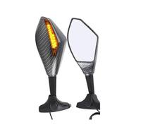 Specchietti retrovisori per moto Specchietto Retrovisore Laterale Con Indicatori Di Direzione Per Moto Per CBR600 F1 F2 F3 F4 F4i CBR600RR CBR900 929 CBR900R(Carbonio)