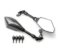 Specchietti retrovisori per Moto Specchietto retrovisore per Moto M10 con indicatore di direzione a LED per MT09 per MT07 Specchietti Laterali retrovisori (Nero) (Grigio Destro)